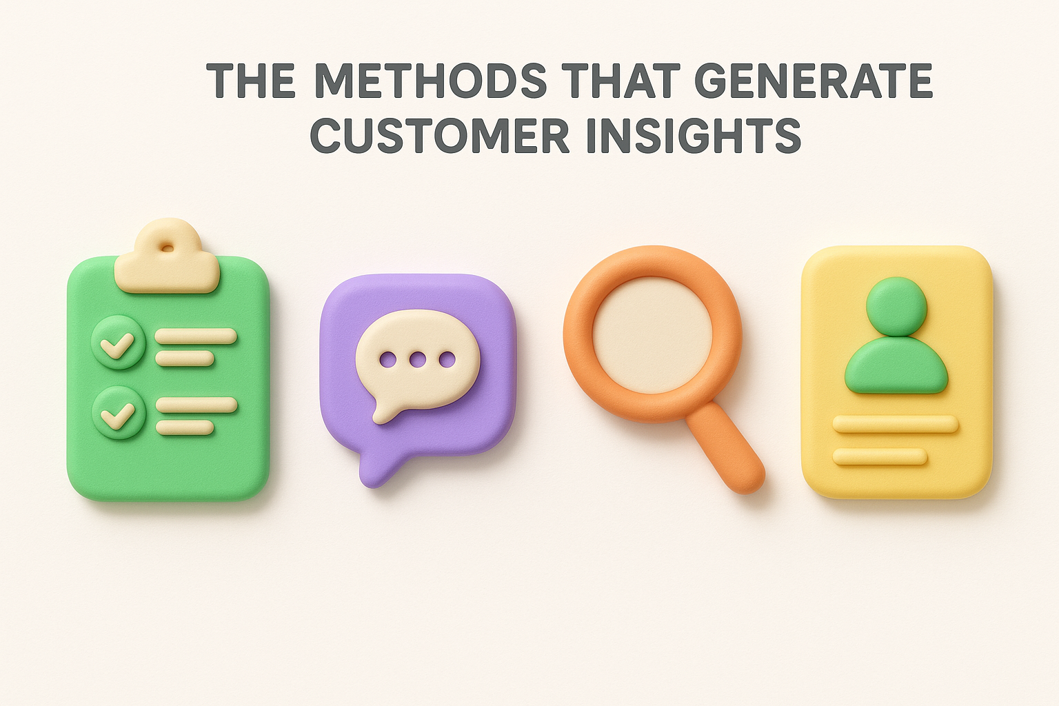 The methods that generate customer insights