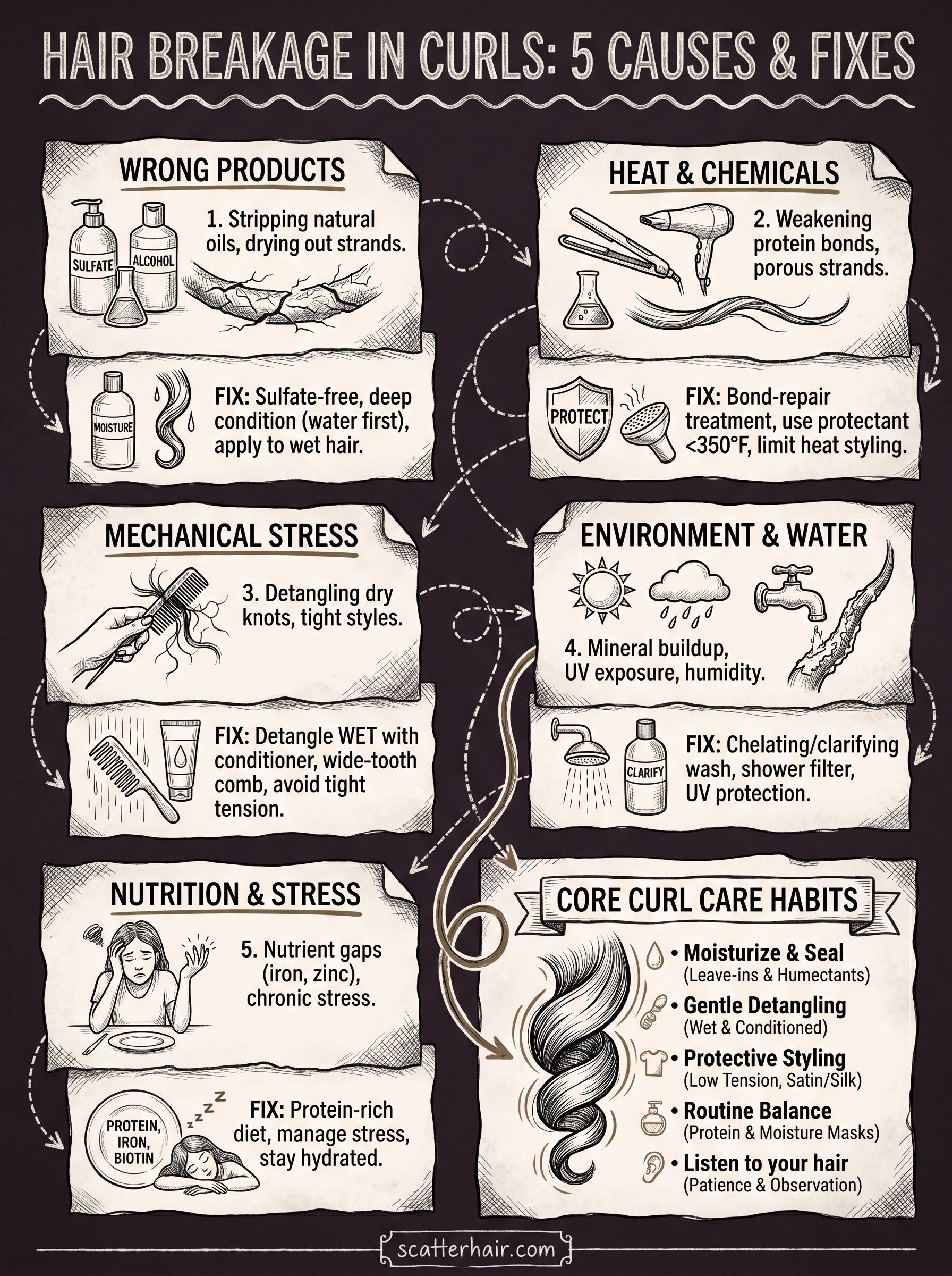 what causes hair breakage infographic