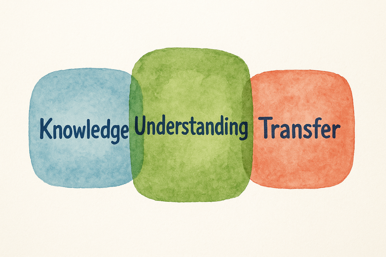 Distinguish between knowledge, understanding, and transfer