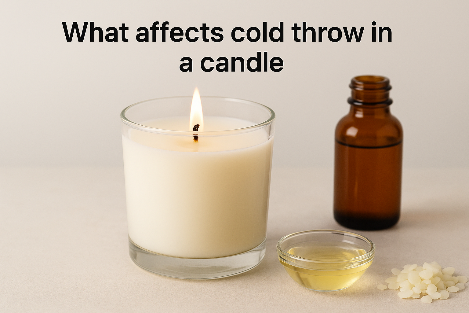 What affects cold throw in a candle