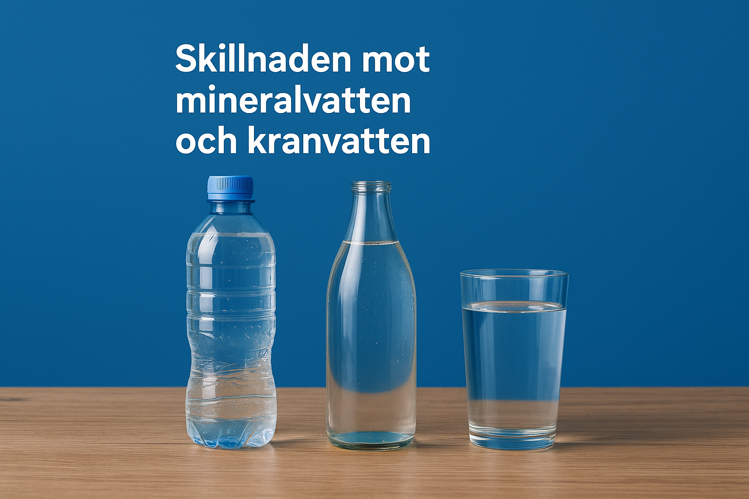 Skillnaden mot mineralvatten och kranvatten
