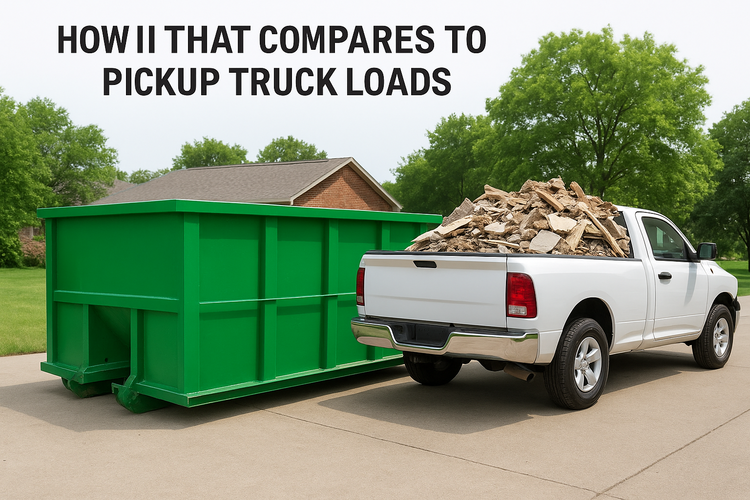How that compares to pickup truck loads