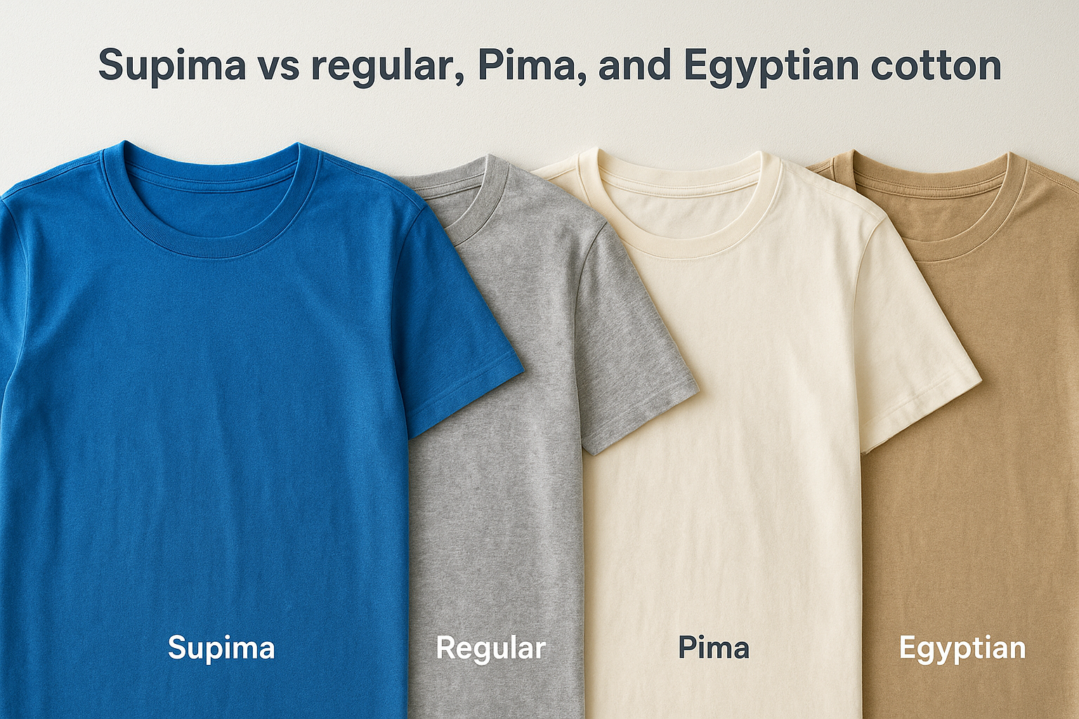 Supima vs regular, Pima, and Egyptian cotton