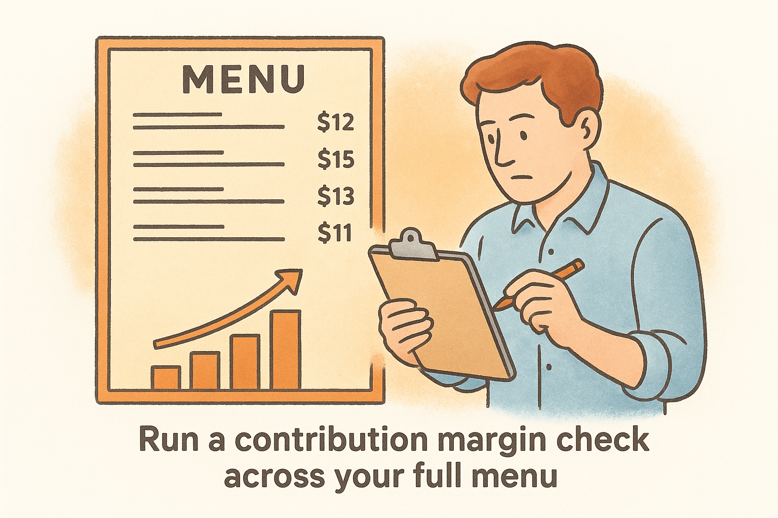 Run a contribution margin check across your full menu