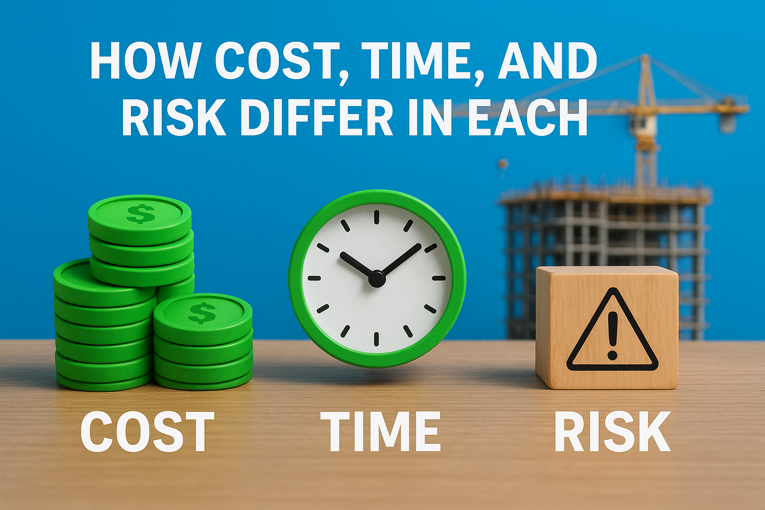 How cost, time, and risk differ in each