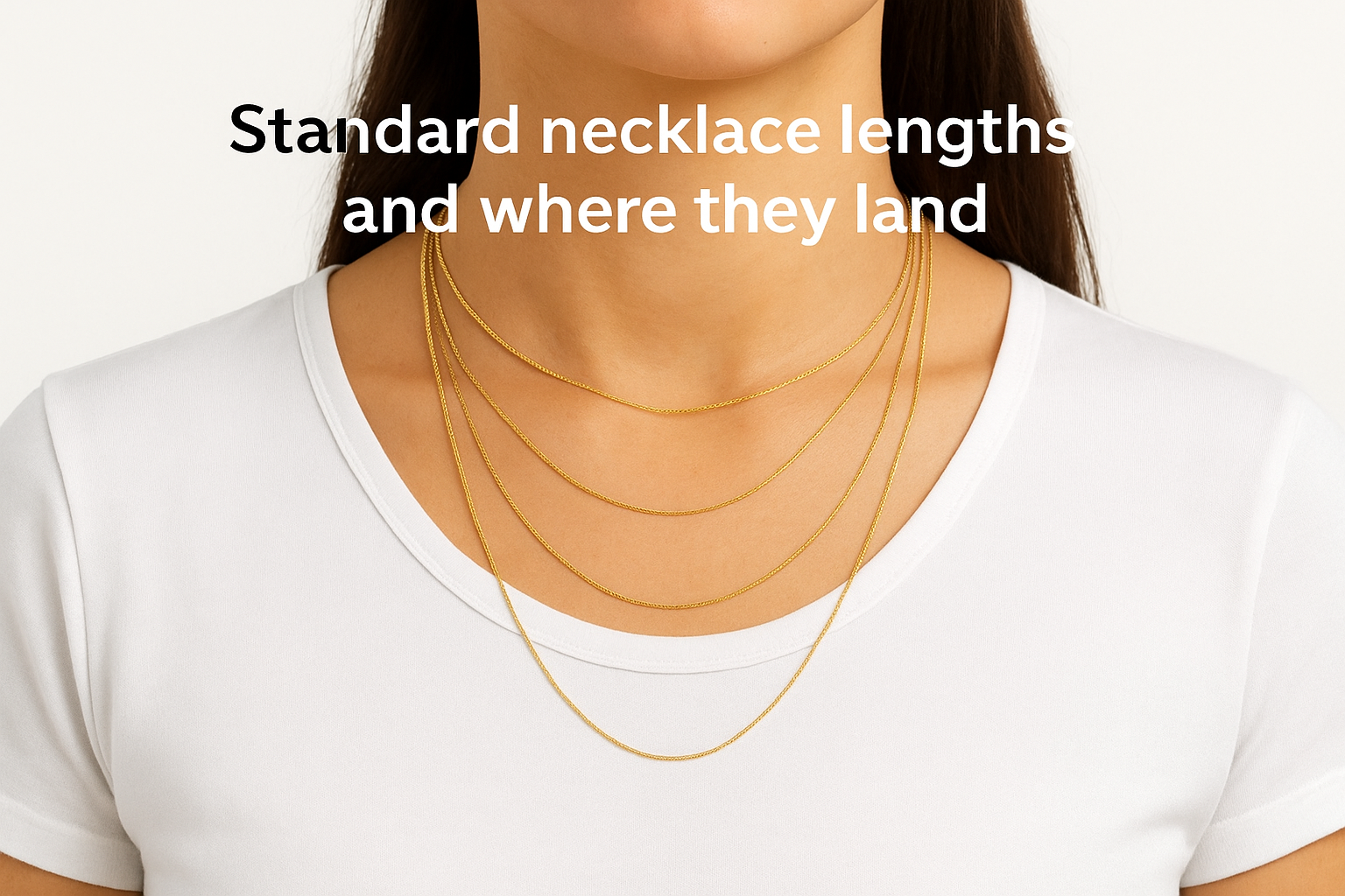 Standard necklace lengths and where they land