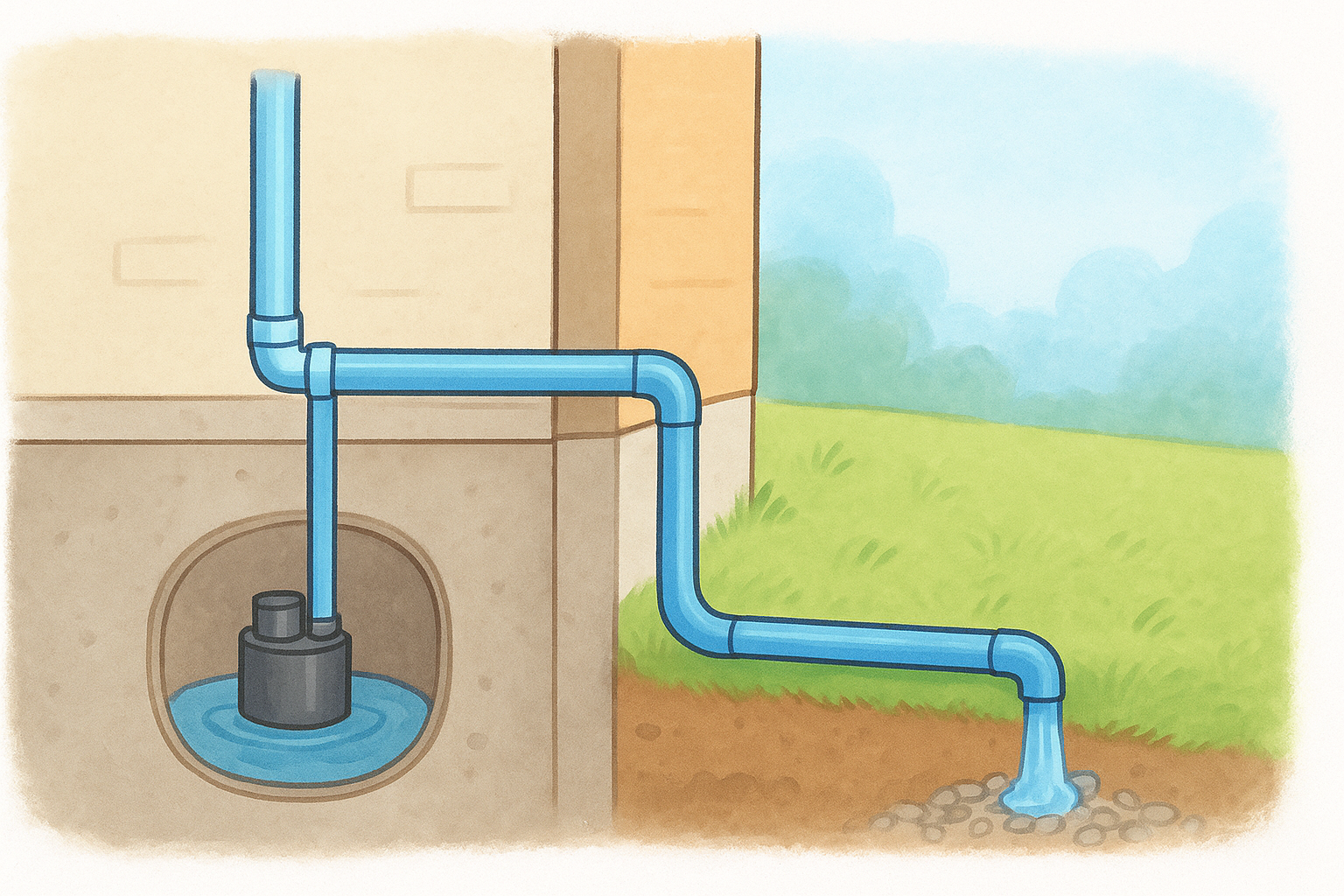 Choose your exit point and pipe route