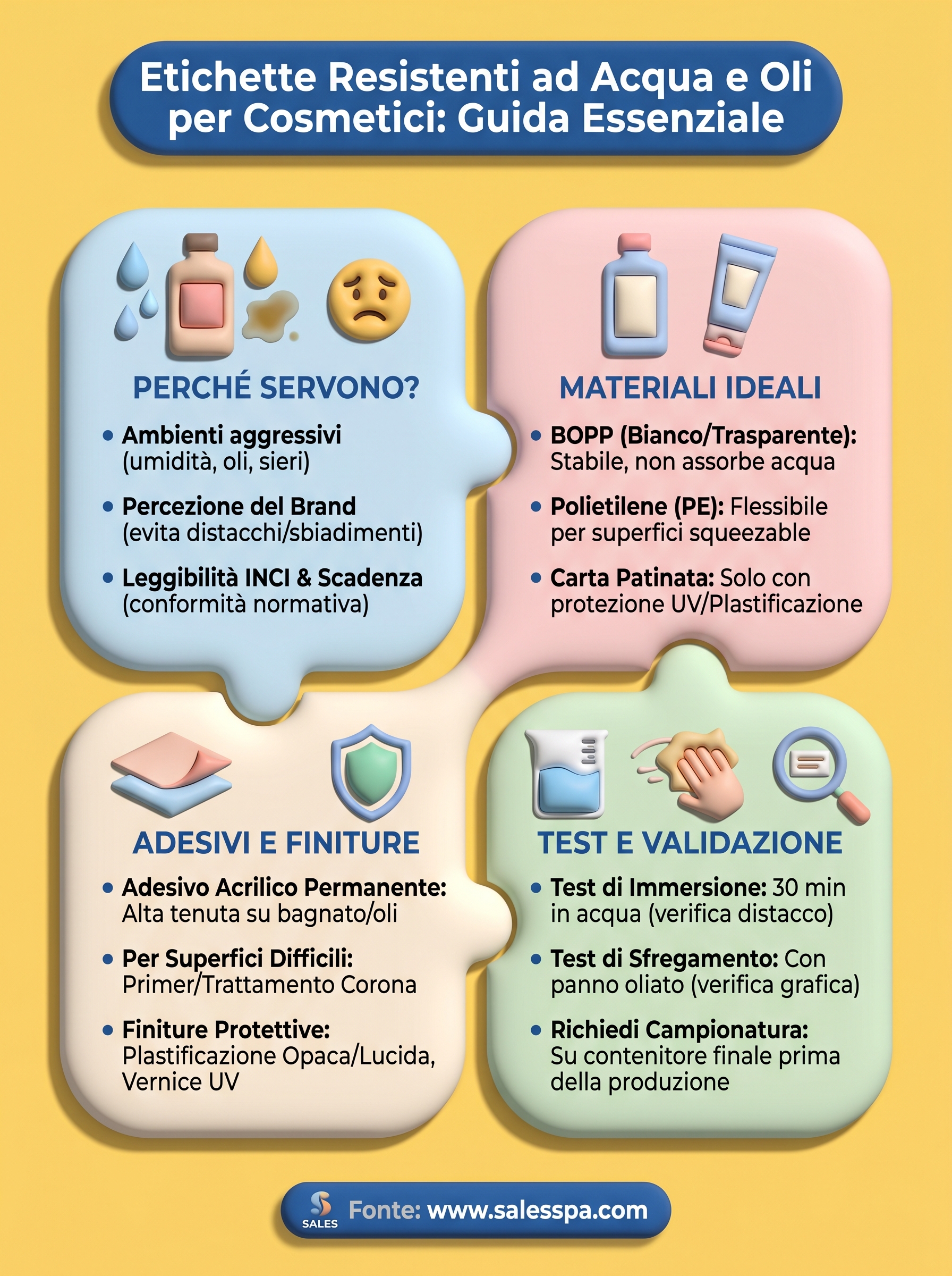 etichette resistenti ad acqua e oli per cosmetici infographic