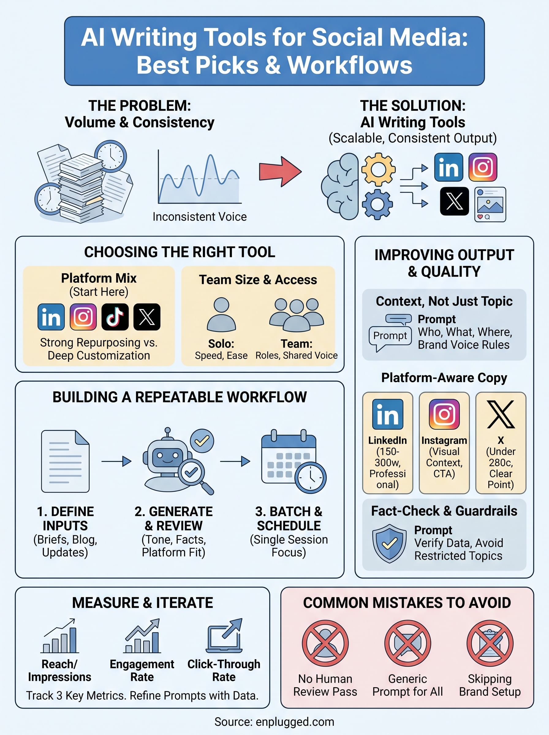 ai writing tools for social media infographic