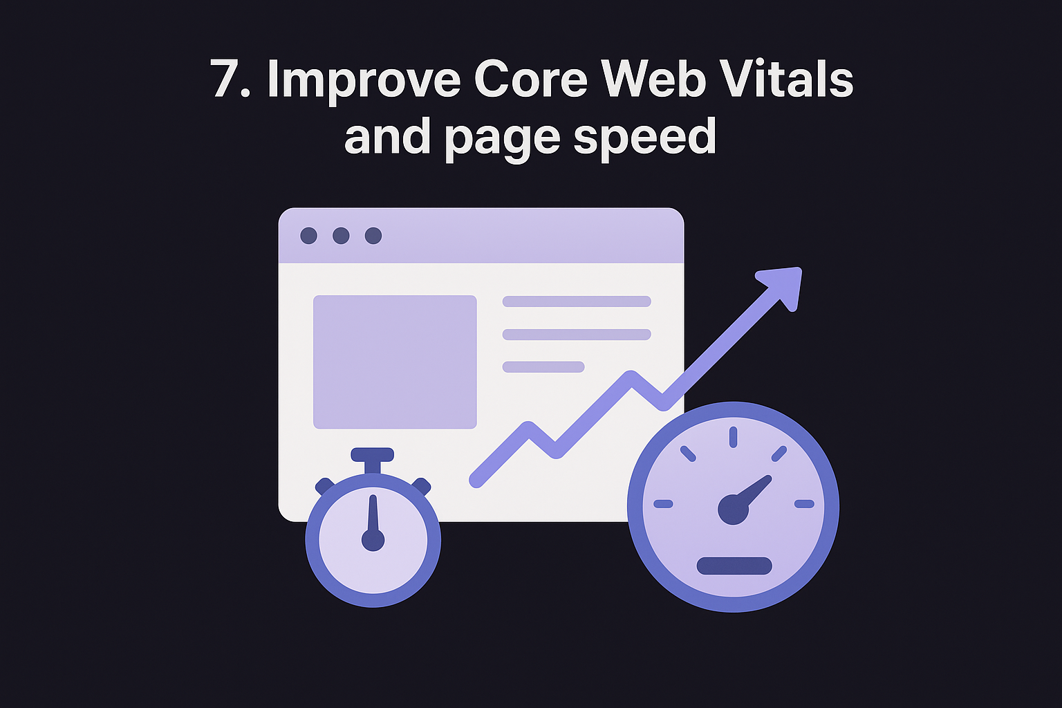 7. Improve Core Web Vitals and page speed