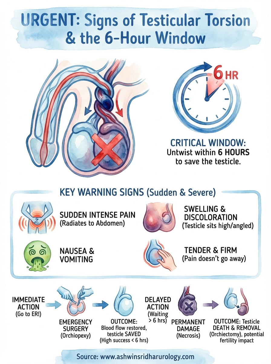 signs of testicular torsion infographic