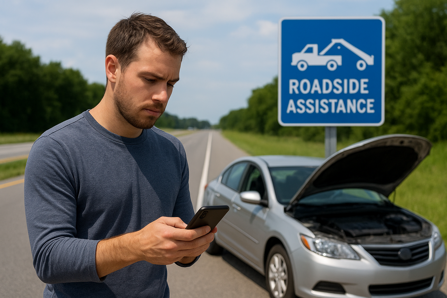 6. Roadside help through your automaker app