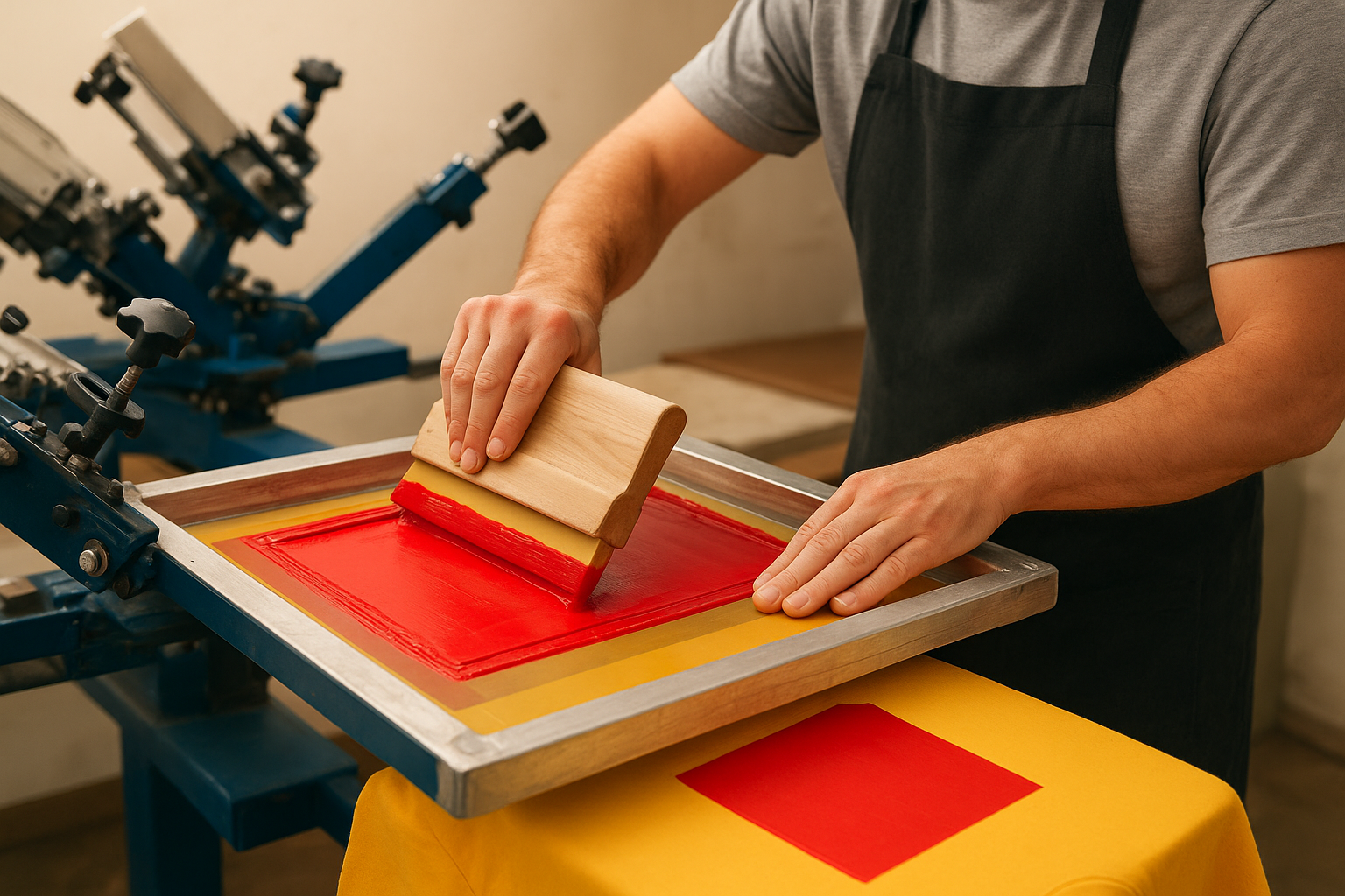Loading the press and applying ink