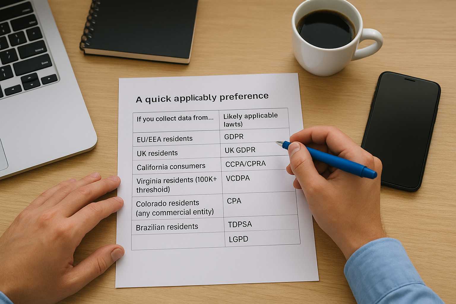 A quick applicability reference