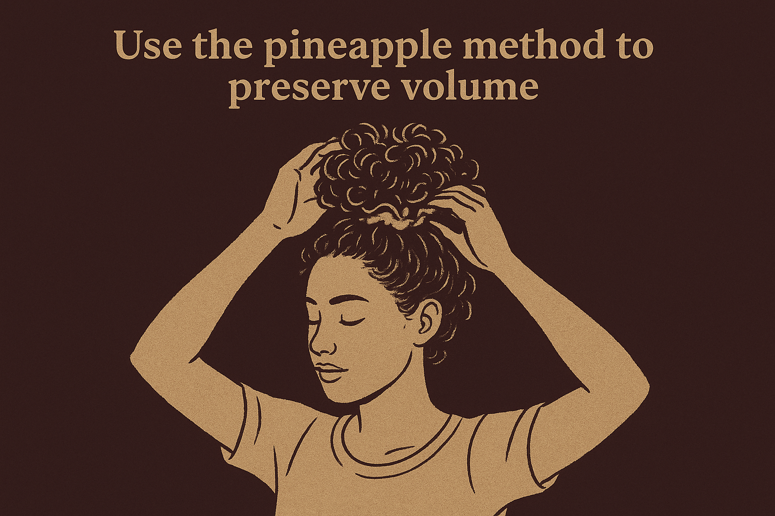 Use the pineapple method to preserve volume