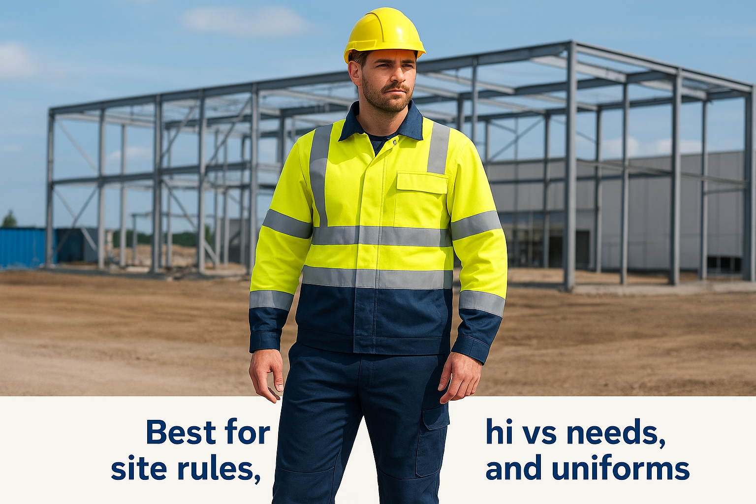 Best for site rules, hi vis needs, and uniforms