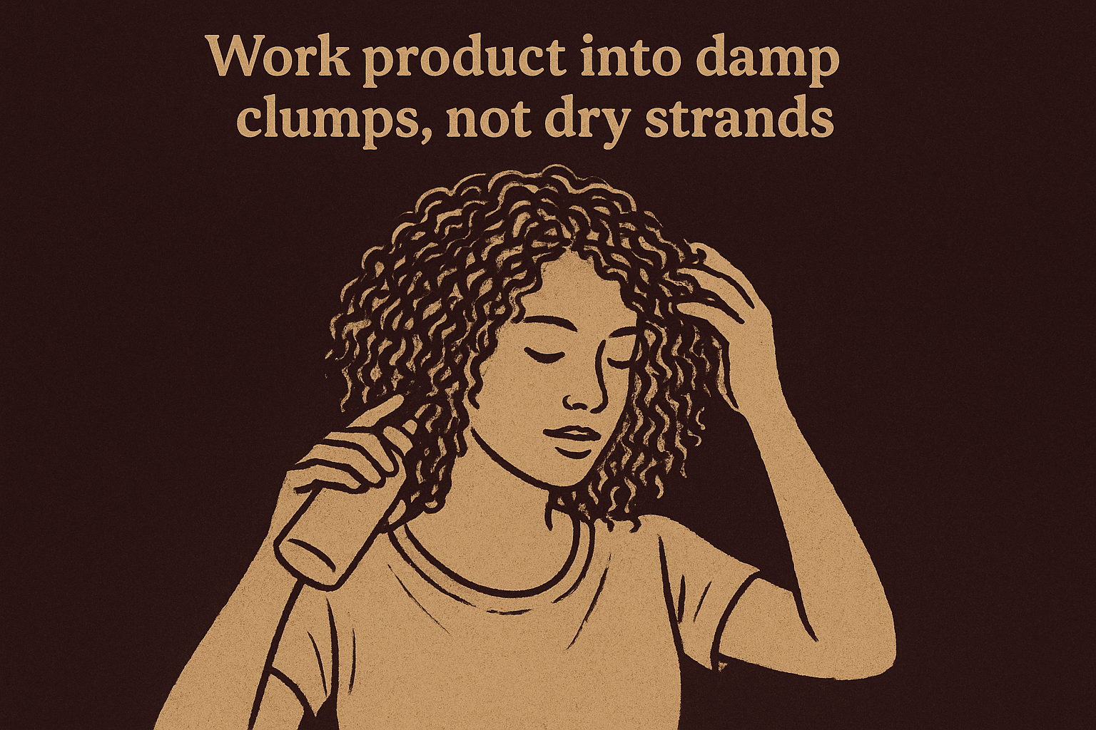 Work product into damp clumps, not dry strands