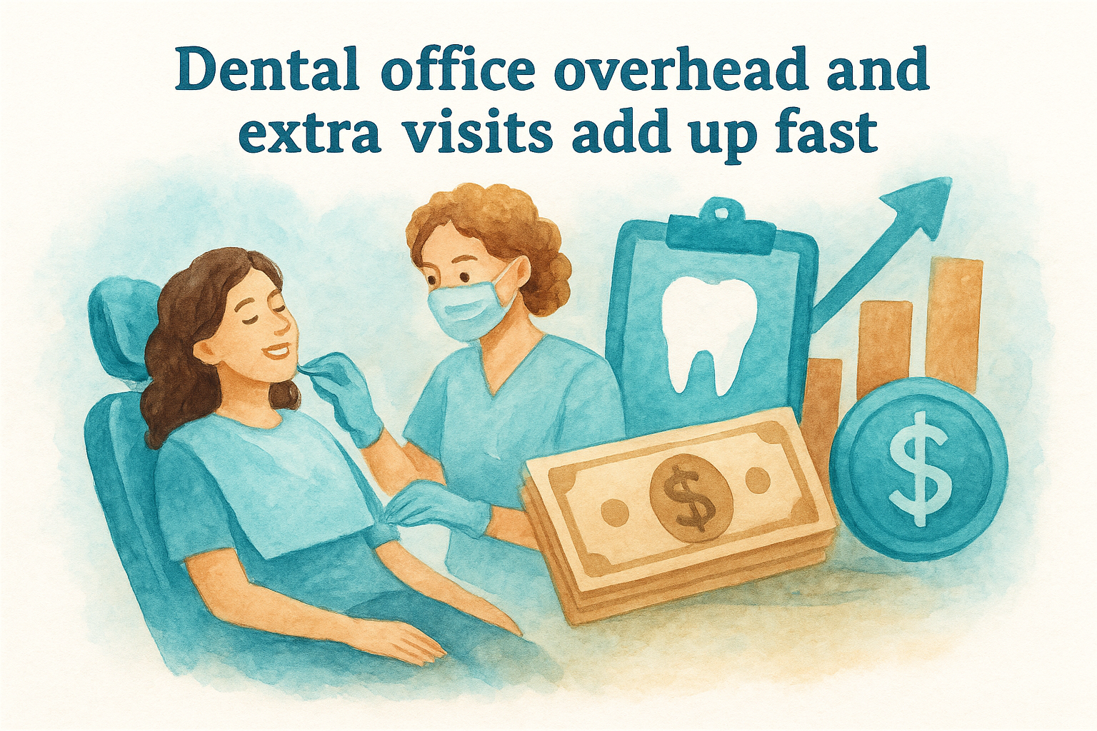 1. Dental office overhead and extra visits add up fast