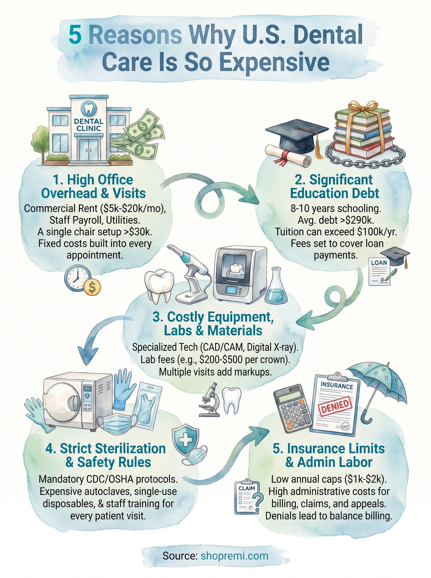 why dental care is so expensive infographic