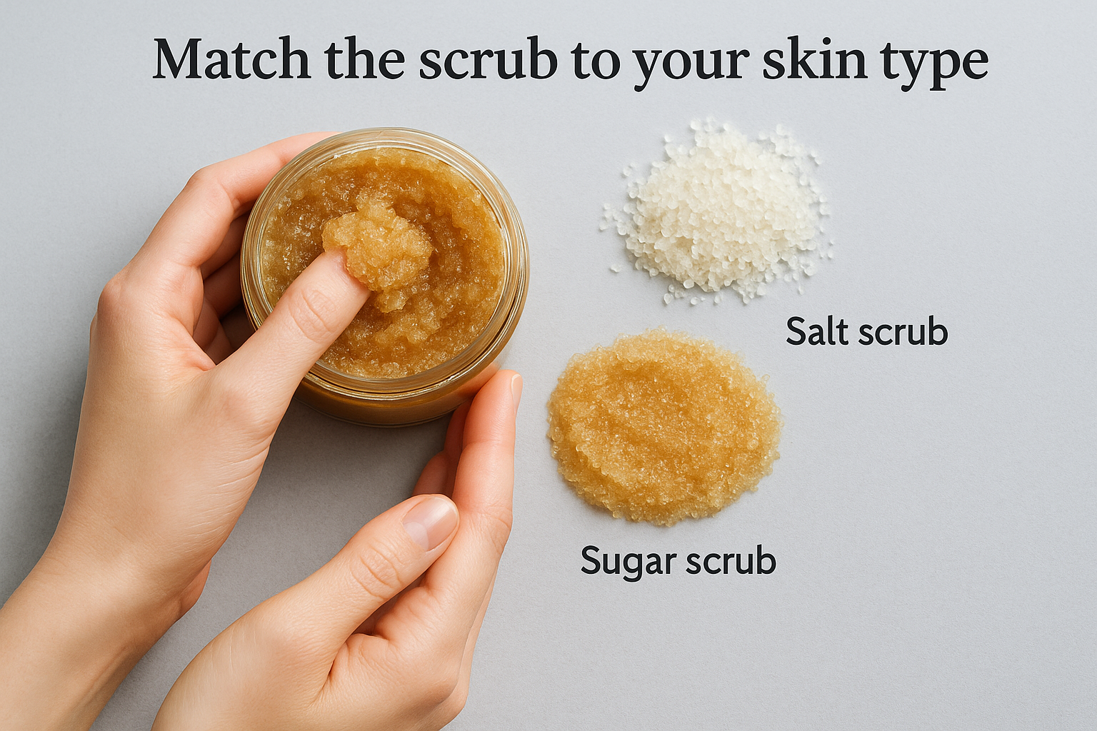 Match the scrub to your skin type