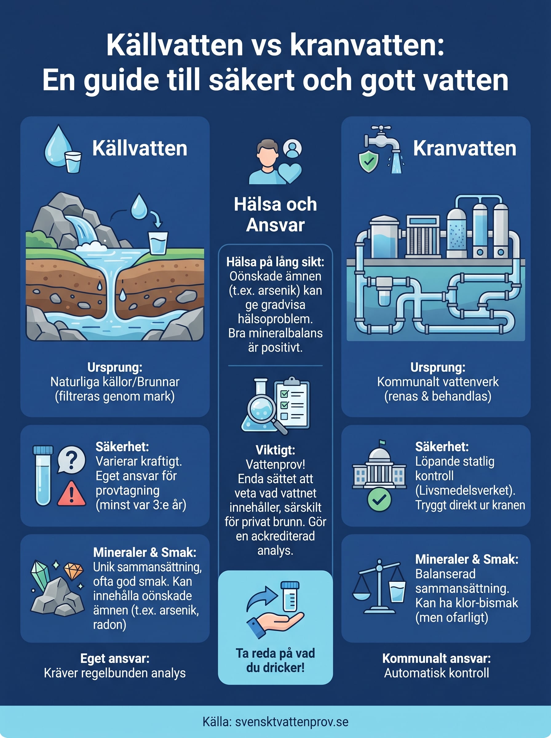 källvatten vs kranvatten infographic