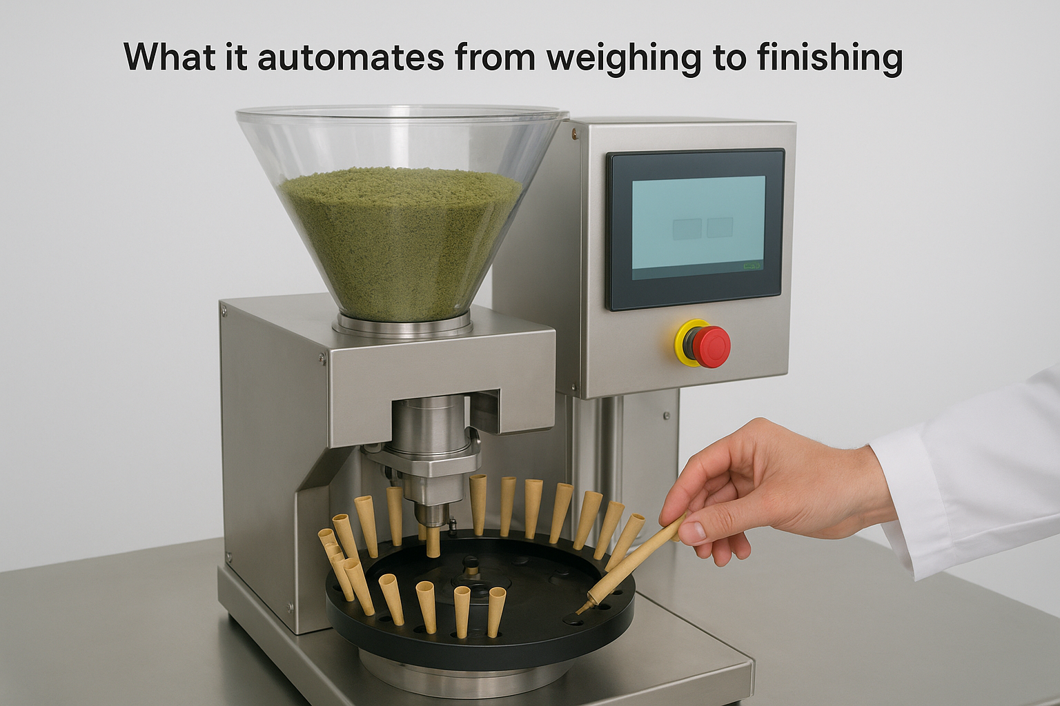 What it automates from weighing to finishing