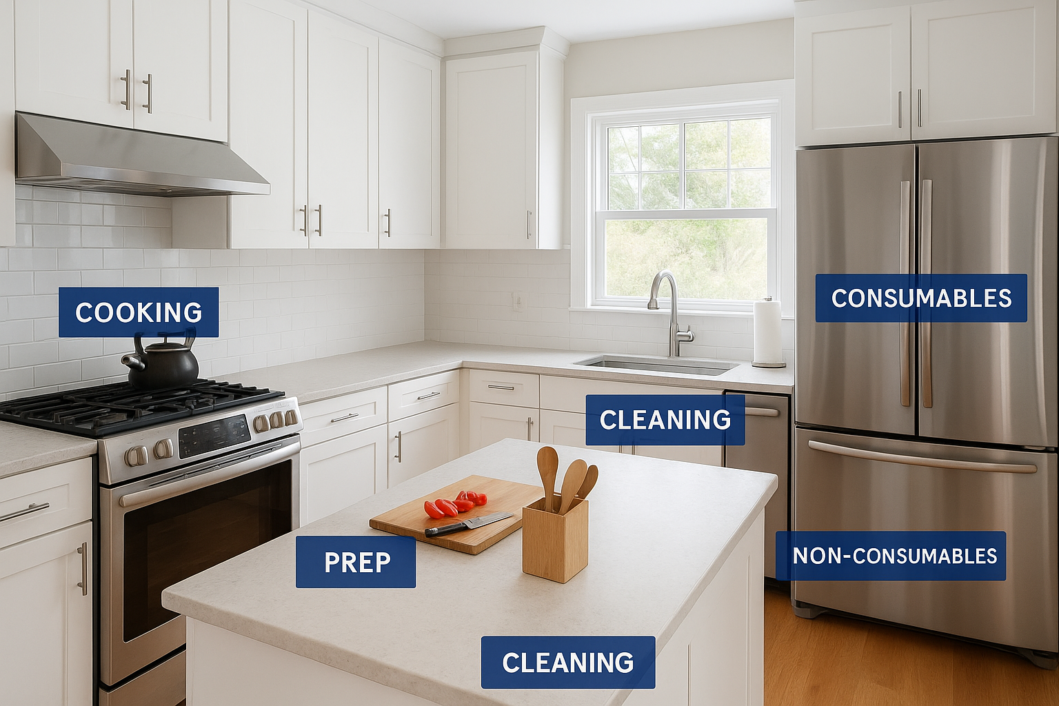 The five zones to map in every kitchen