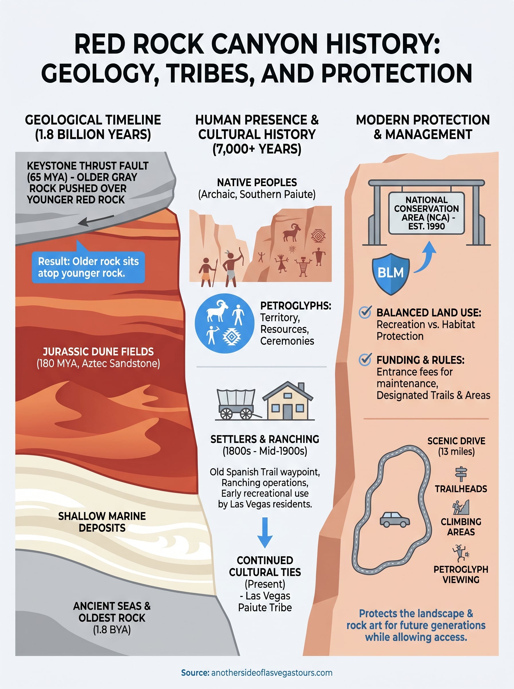 red rock canyon history infographic