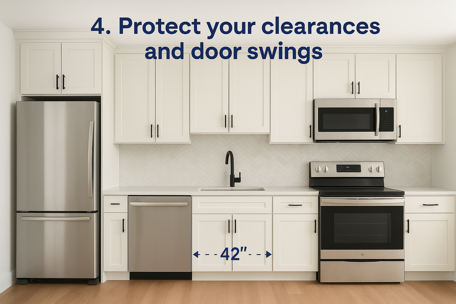 4. Protect your clearances and door swings