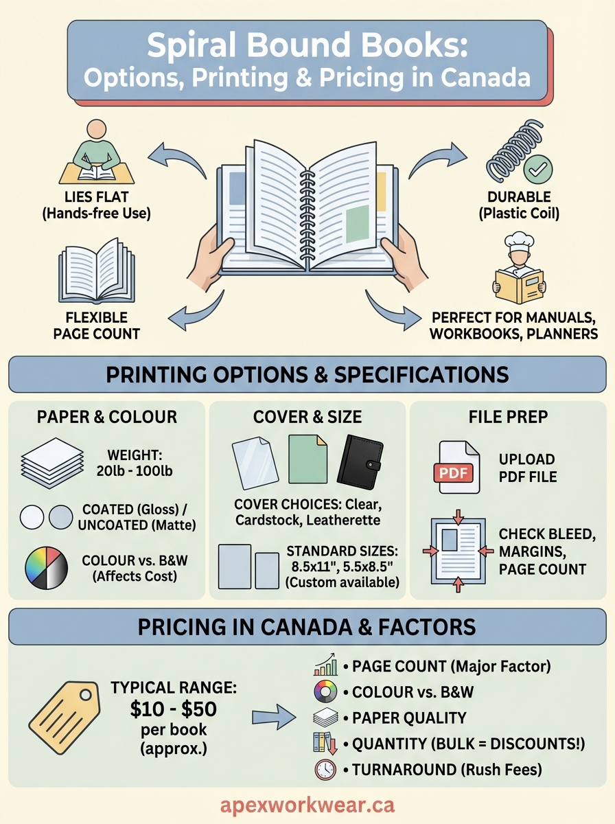 spiral bound books infographic