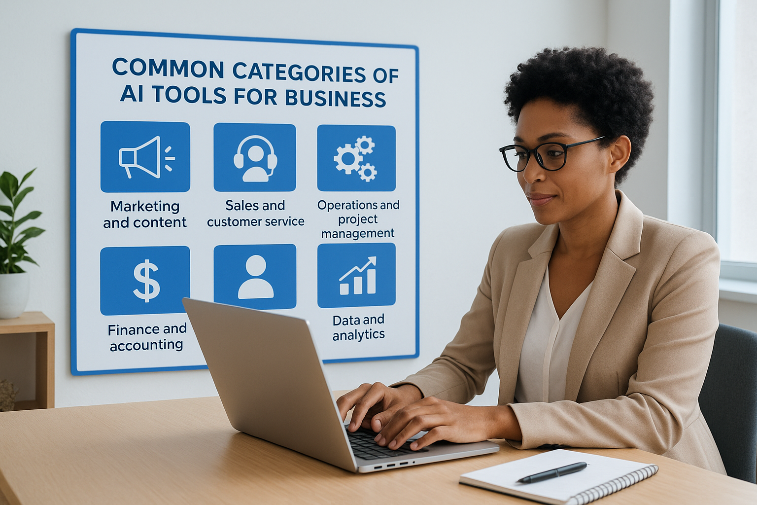 Common categories of AI tools for business