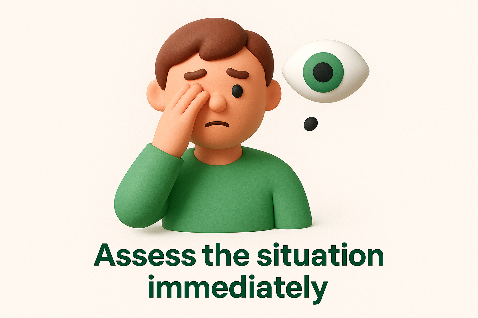 Assess the situation immediately