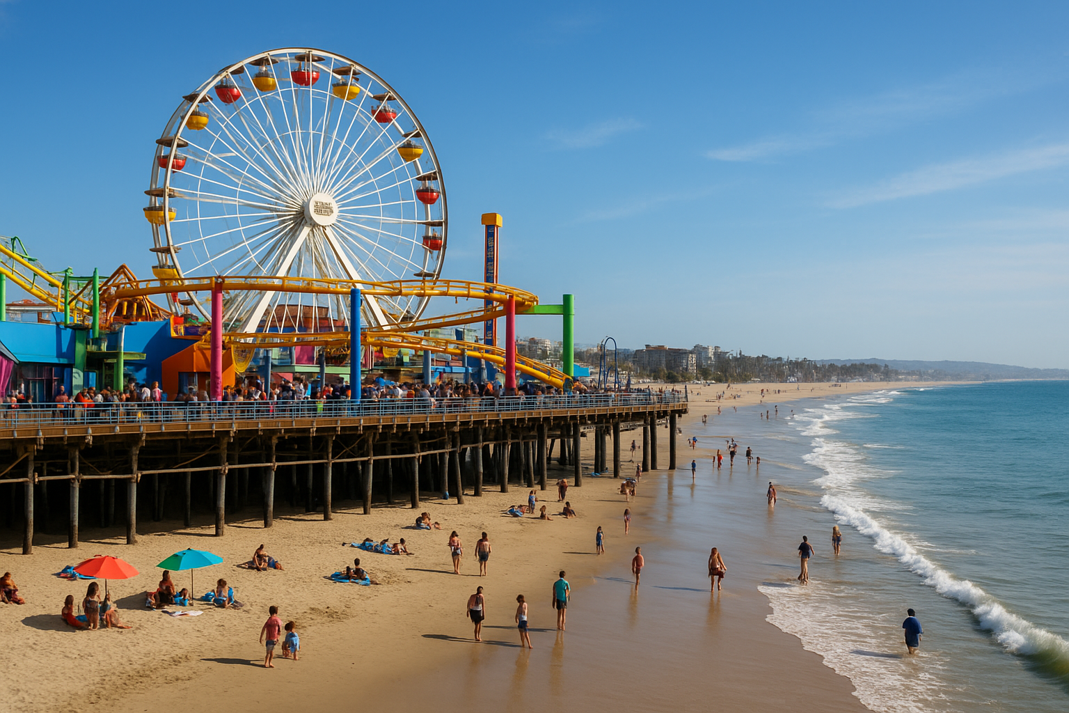 5. Santa Monica Pier and the beach