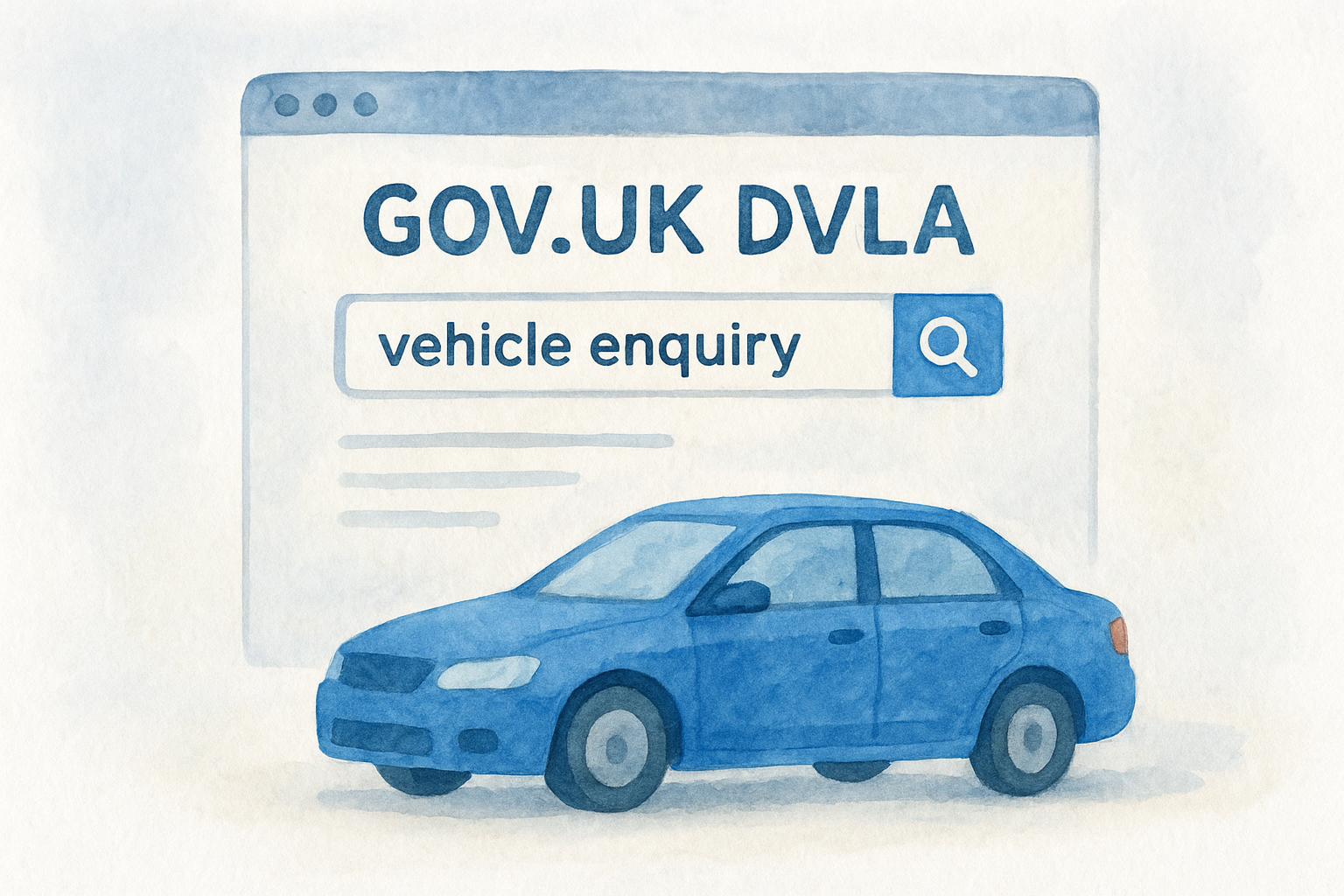 2. GOV.UK DVLA vehicle enquiry