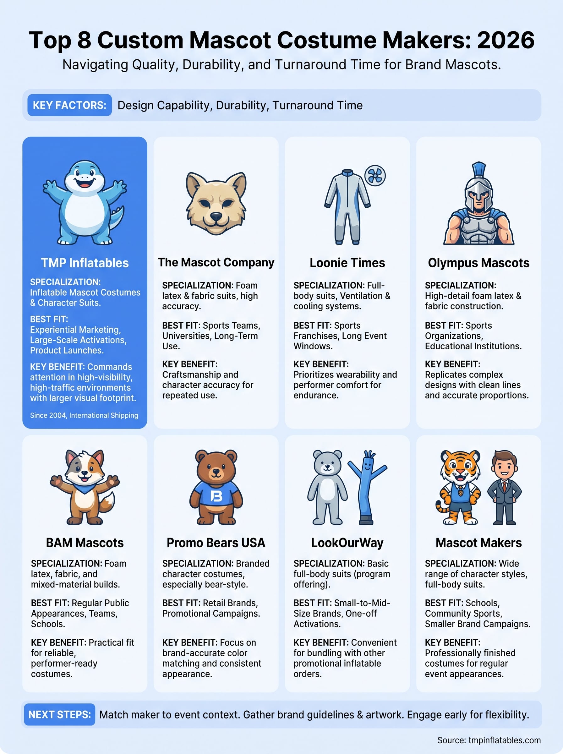 custom mascot costumes infographic