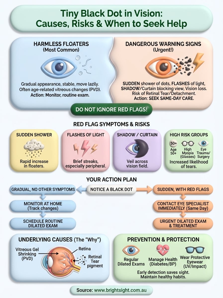 tiny black dot in vision infographic