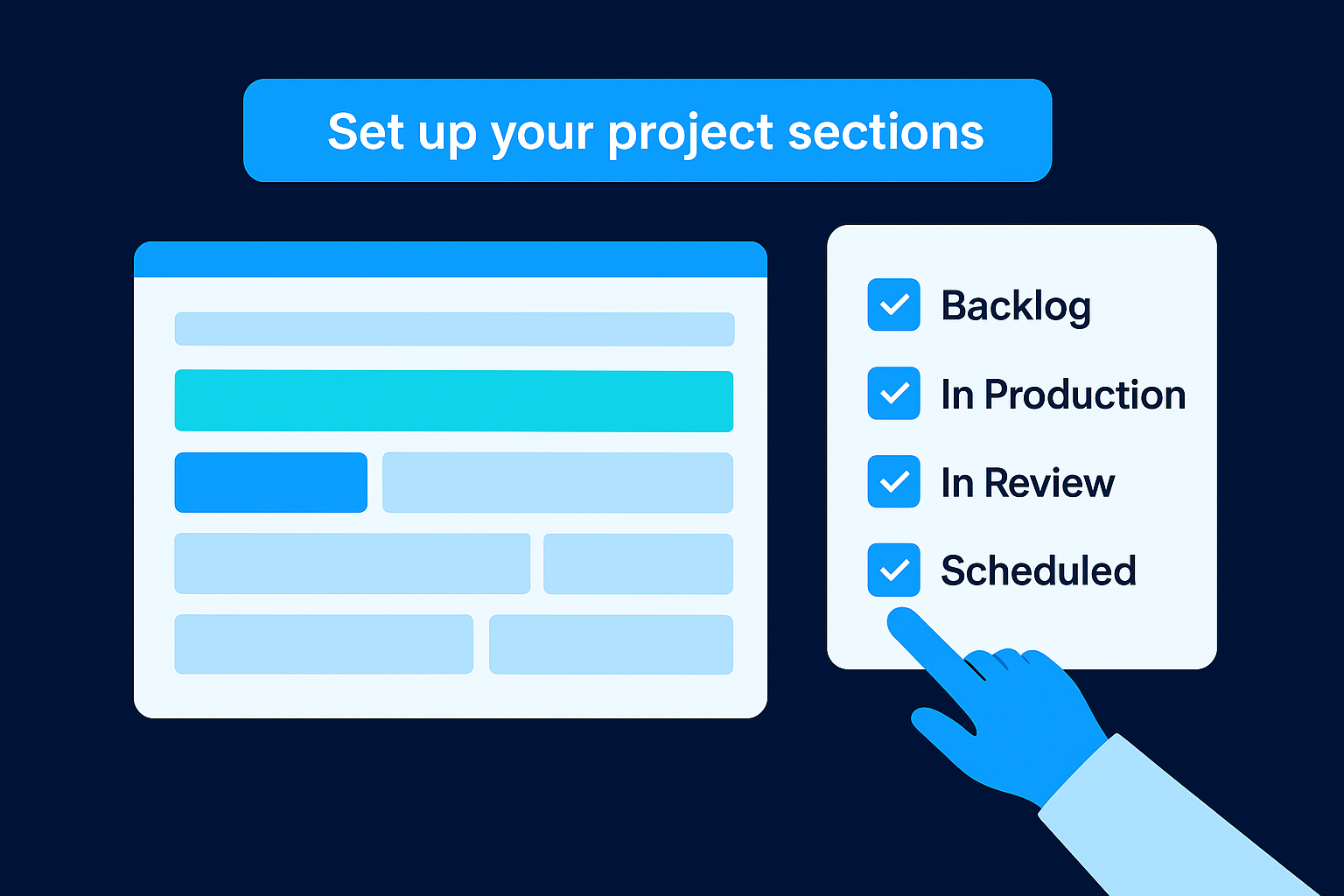 Set up your project sections