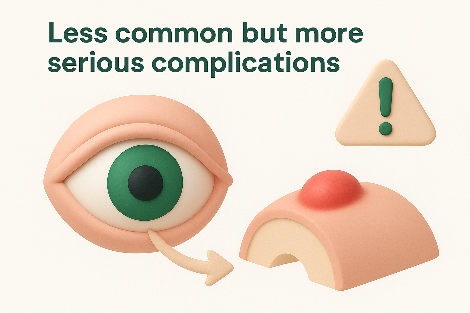 Less common but more serious complications
