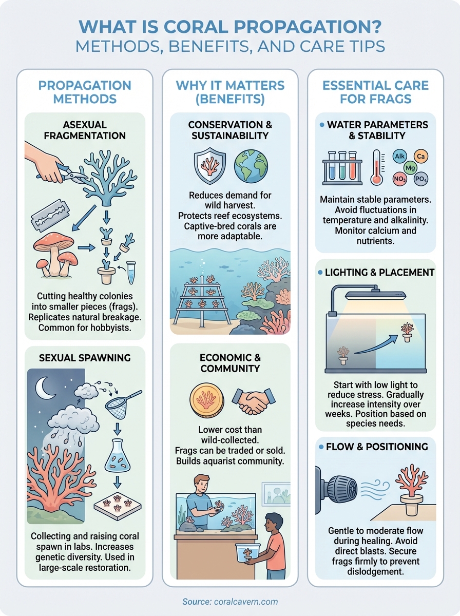 what is coral propagation infographic