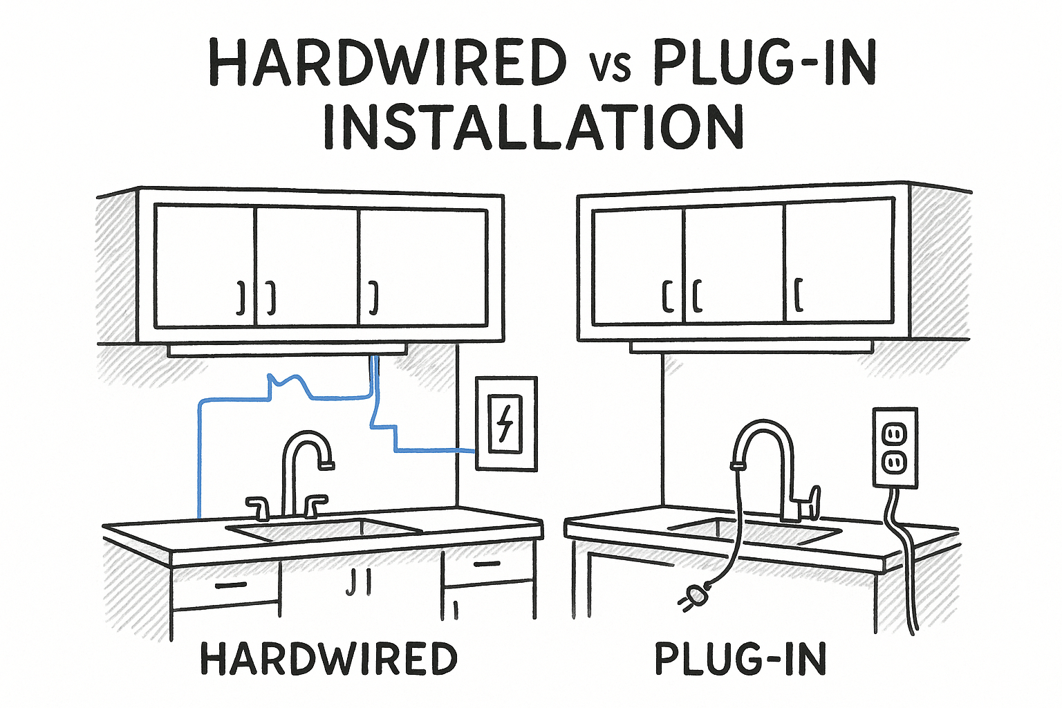 Hardwired vs plug-in installation