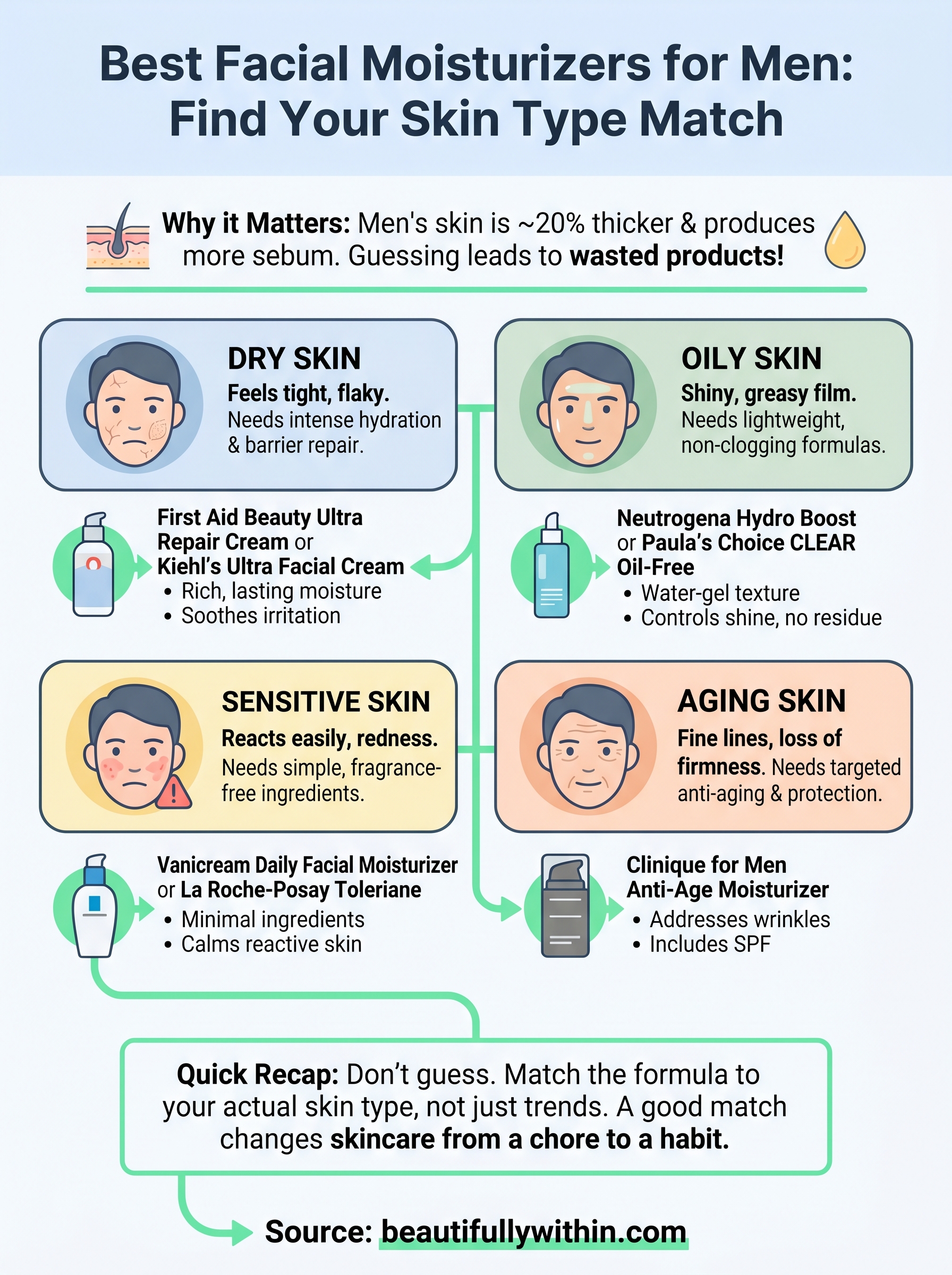 facial moisturizer for men infographic