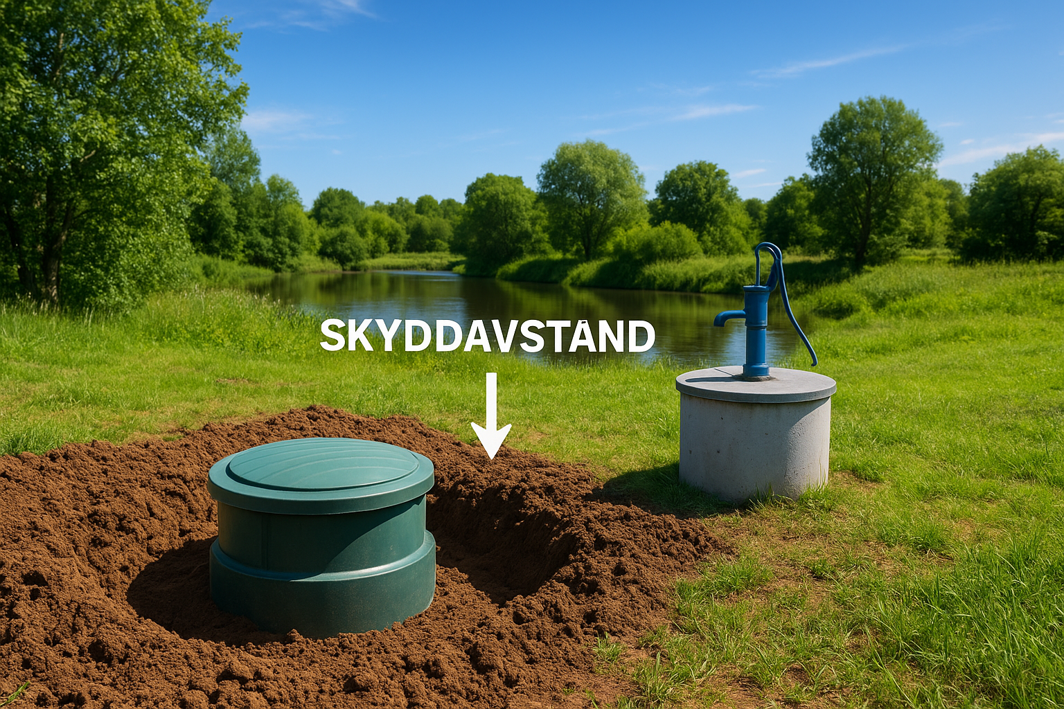 Skyddsavstånd till brunnar och vattendrag