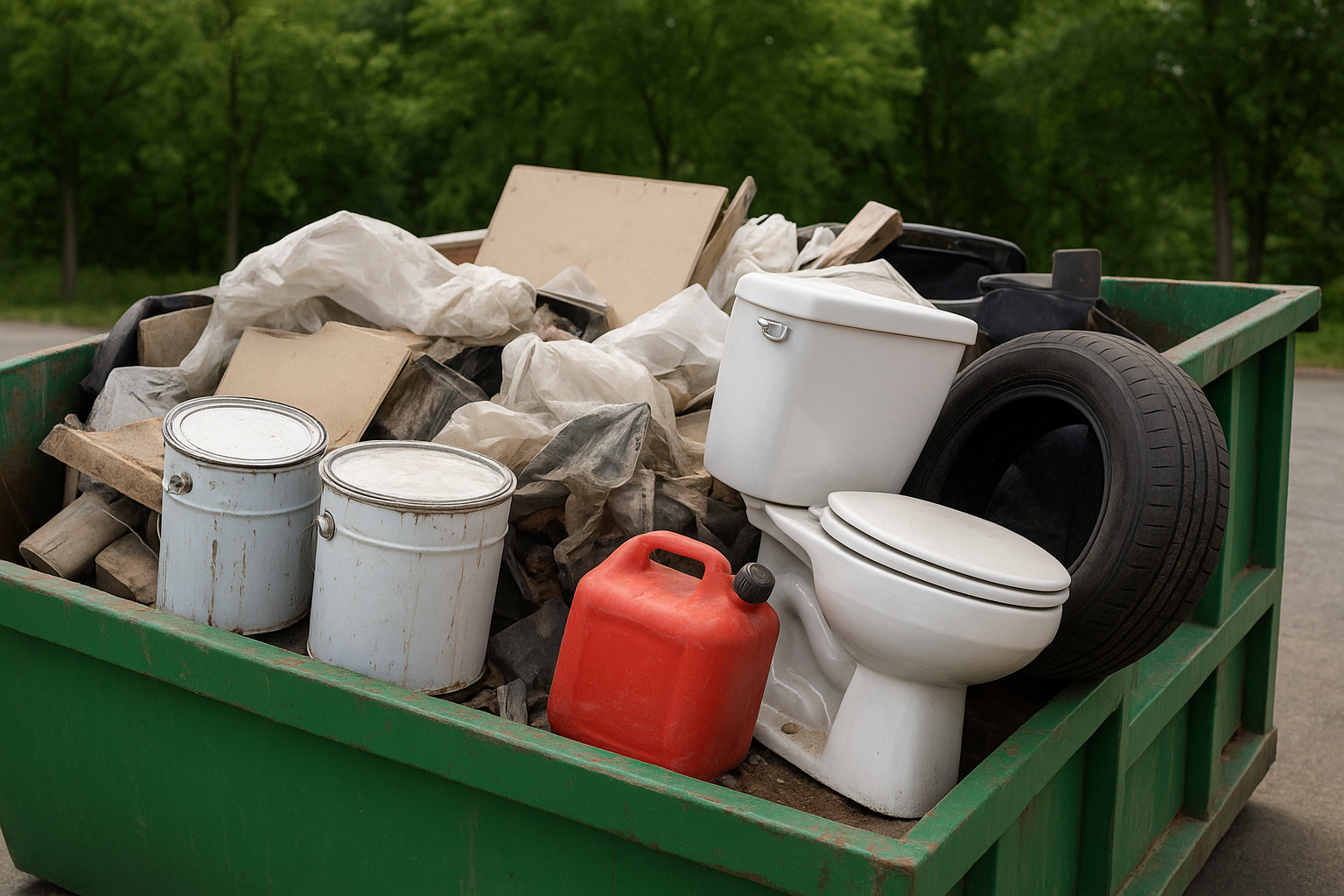 What you cannot put in the dumpster