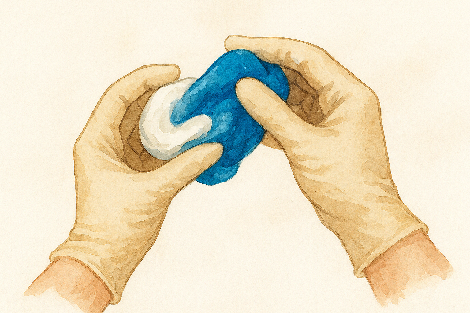 Combine the putty quickly