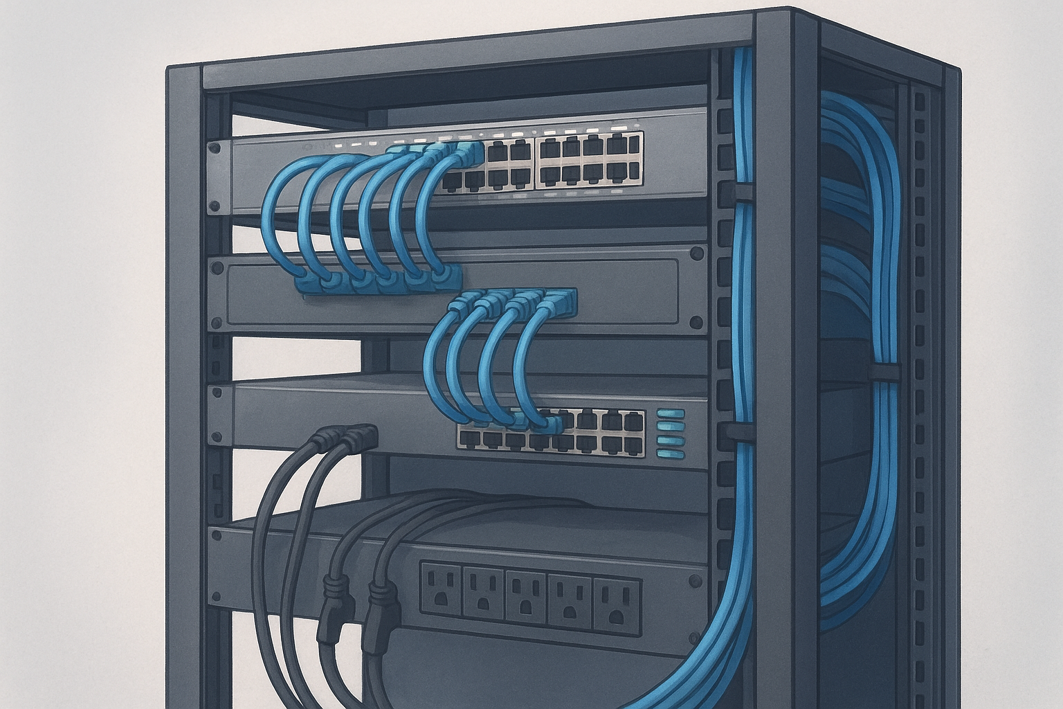 Manage your cables before powering on