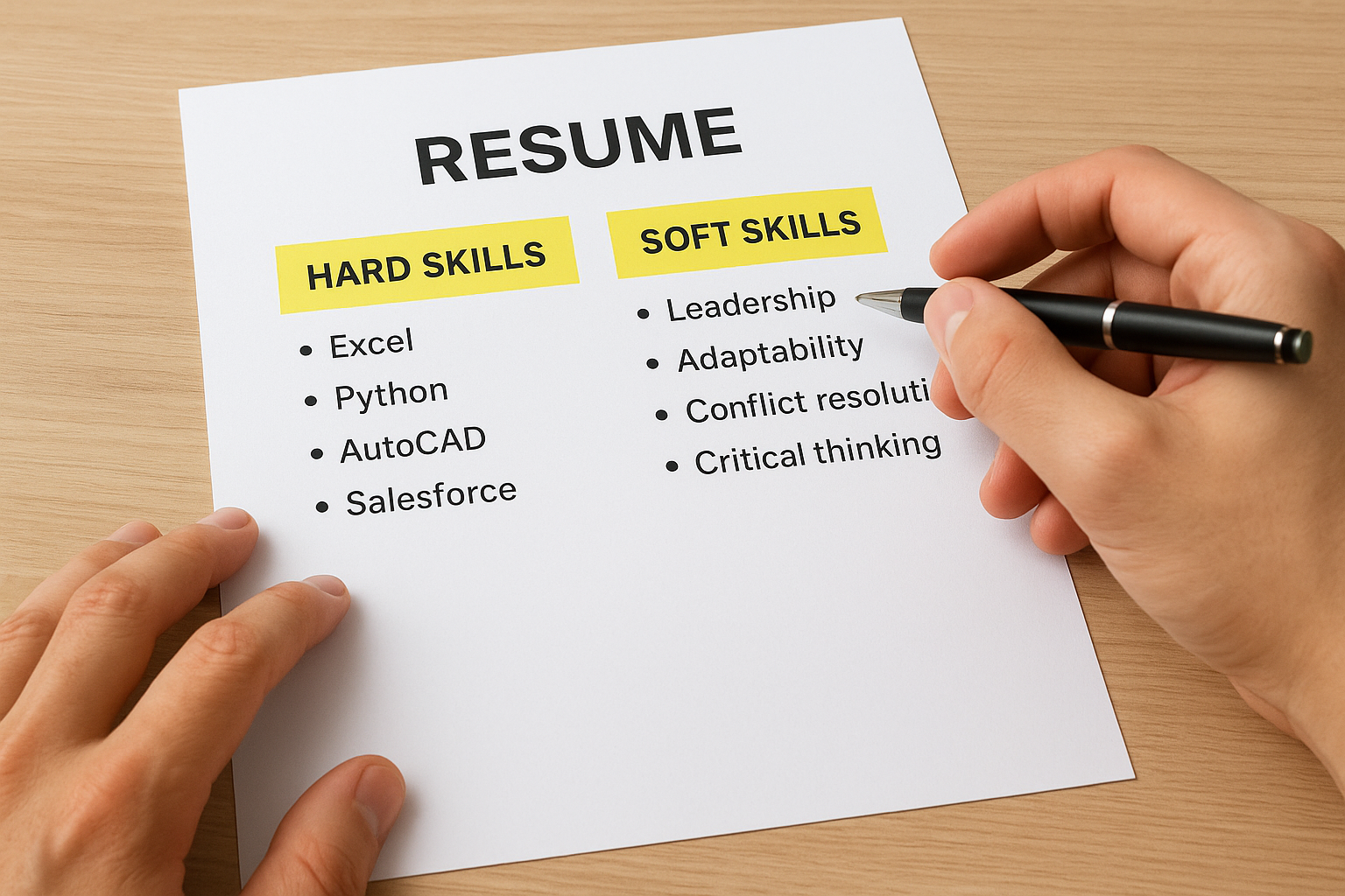 How they work together on a resume