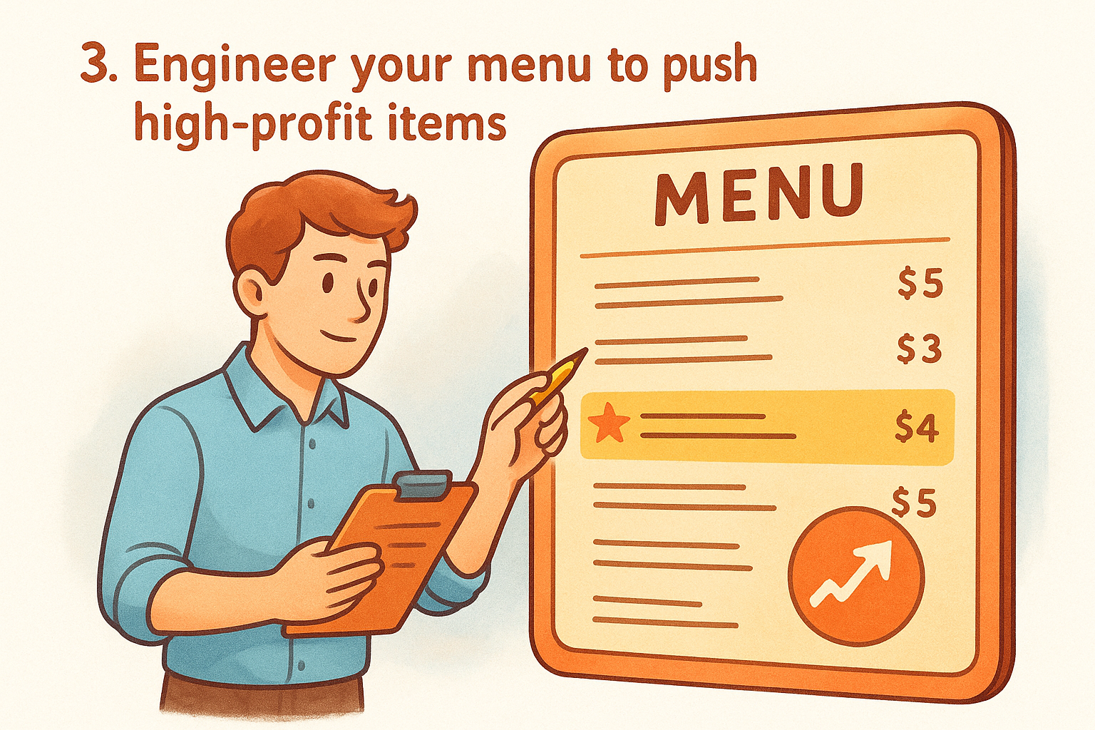 3. Engineer your menu to push high-profit items