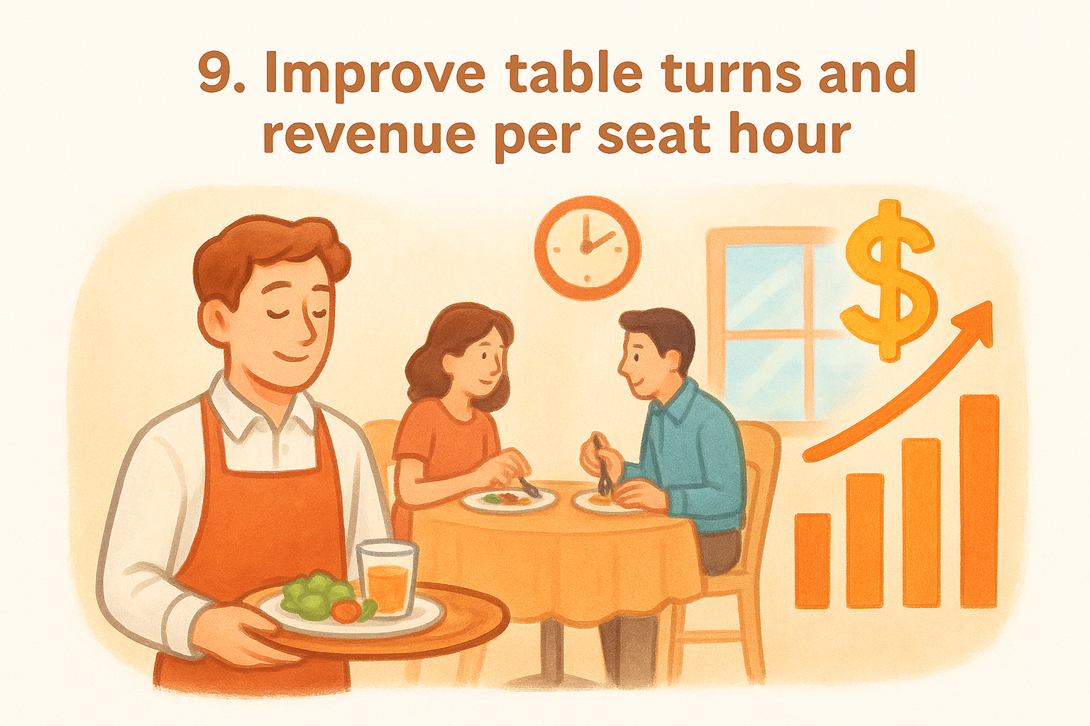 9. Improve table turns and revenue per seat hour