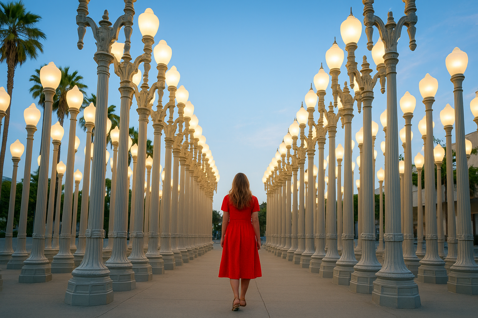 4. LACMA Urban Light and Miracle Mile