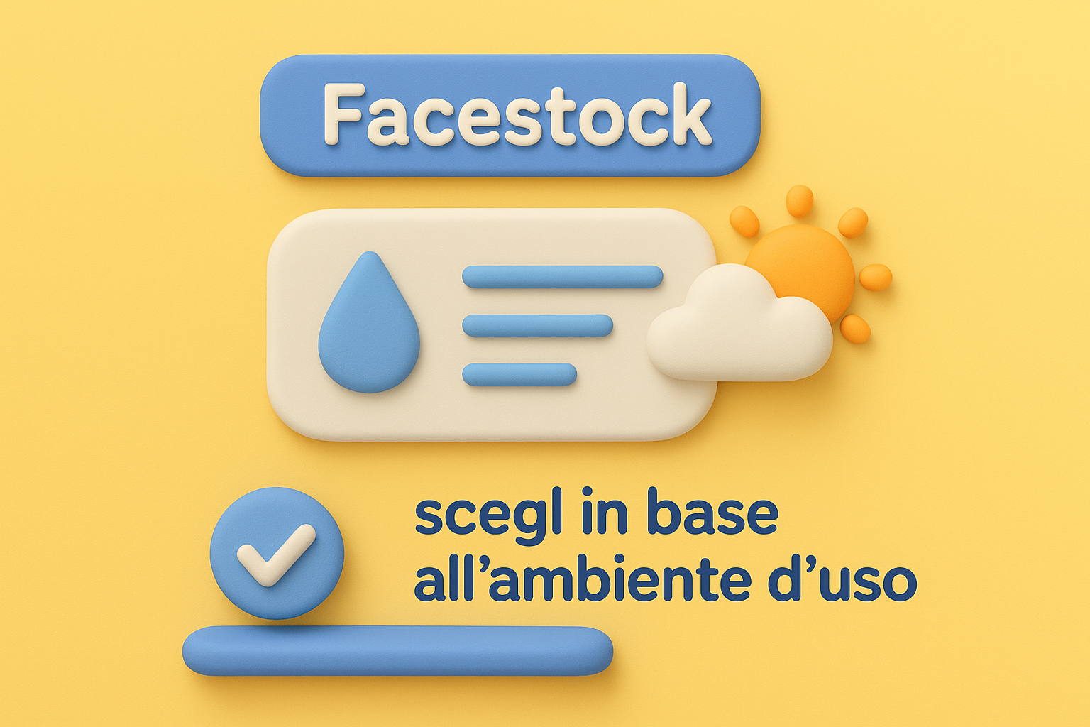 Facestock: scegli in base all'ambiente d'uso